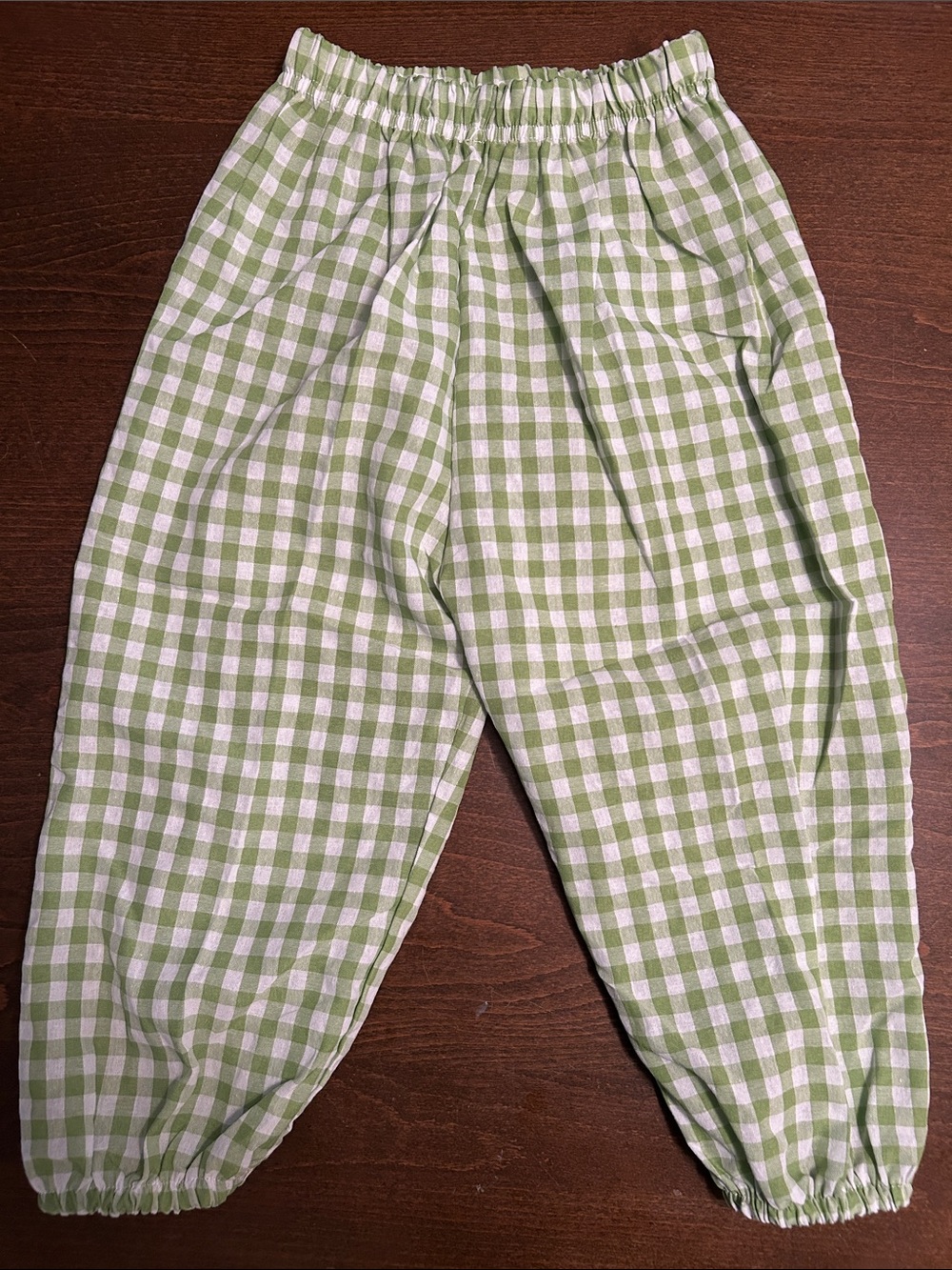Gingham Pull-On Pants